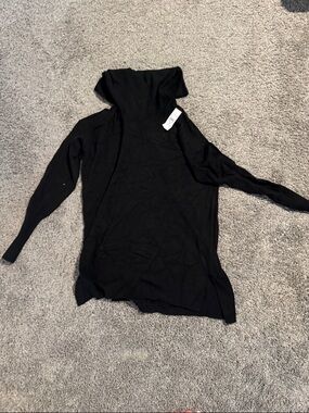 LOFT Black Ribbed Maternity Top